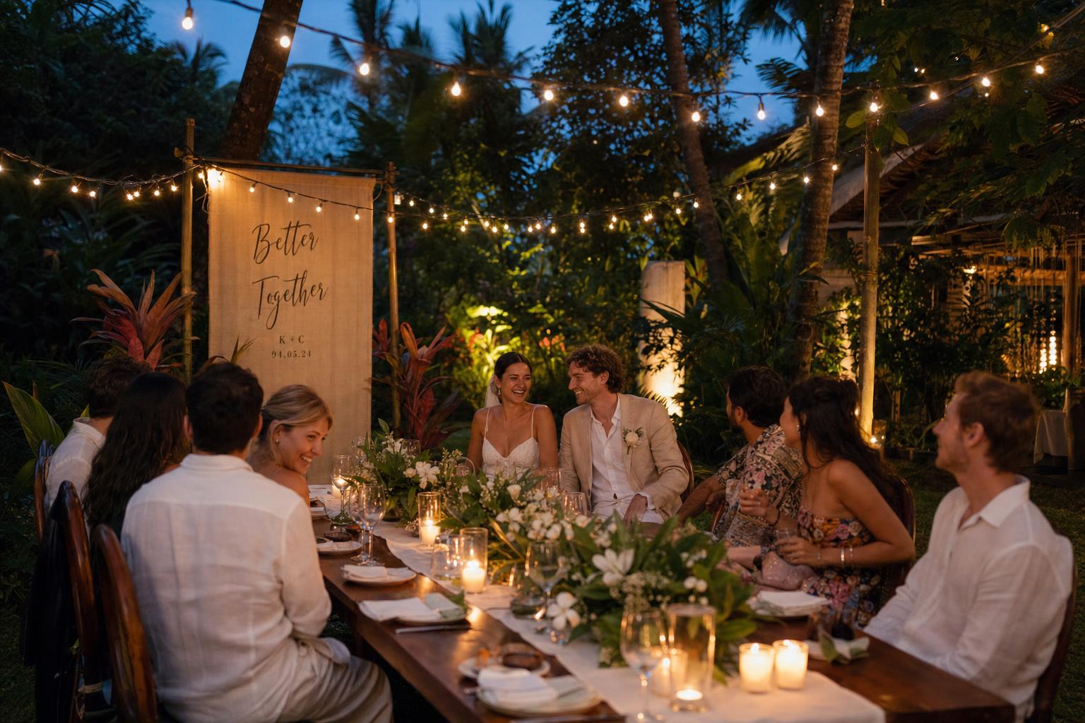 Small intimate wedding celebration in Bali