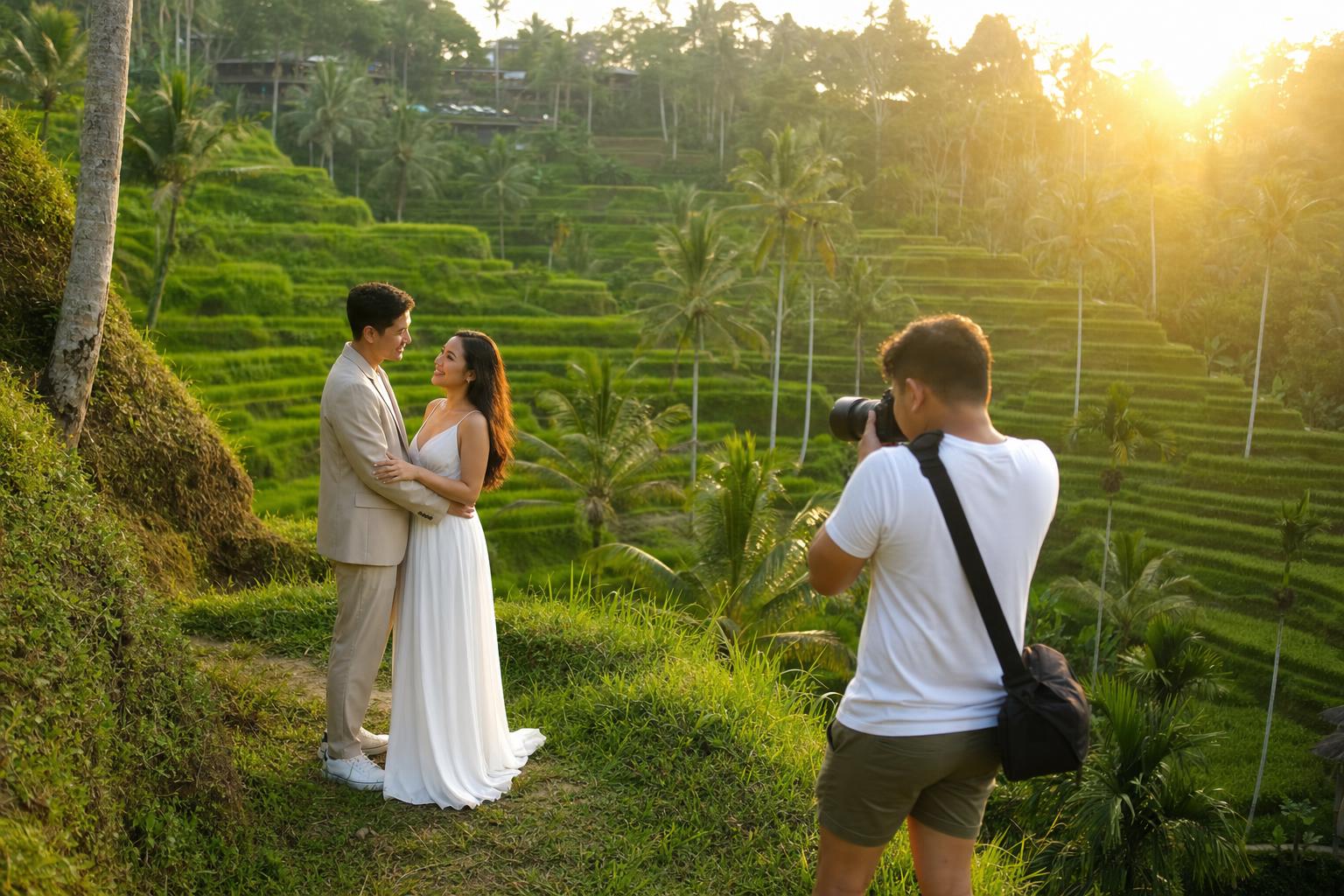 Iconic Bali photo location at sunset