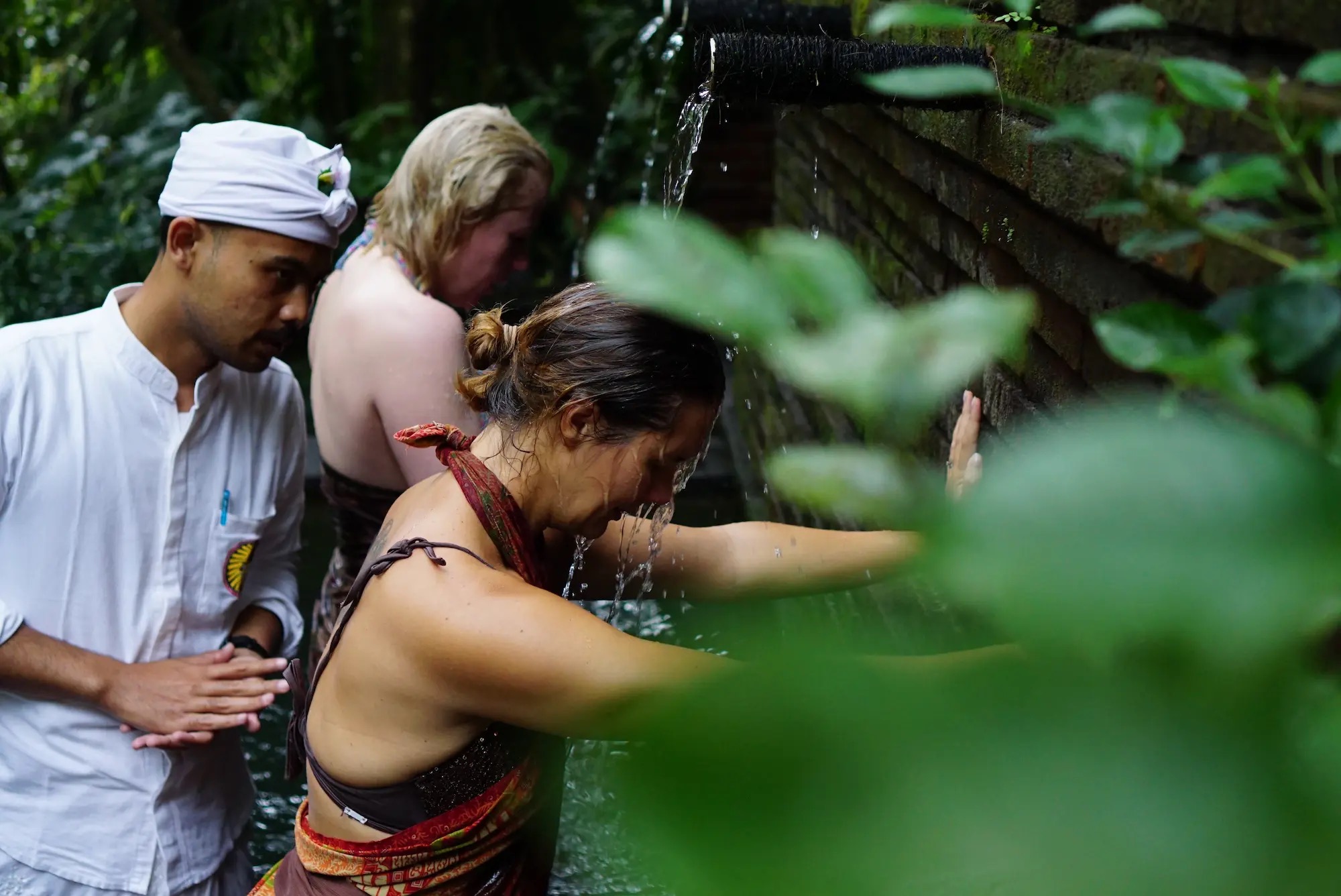A wedding ceremony set in the gardens at Ayung Resort Ubud, above the Ayung River valley in Payangan, Bali