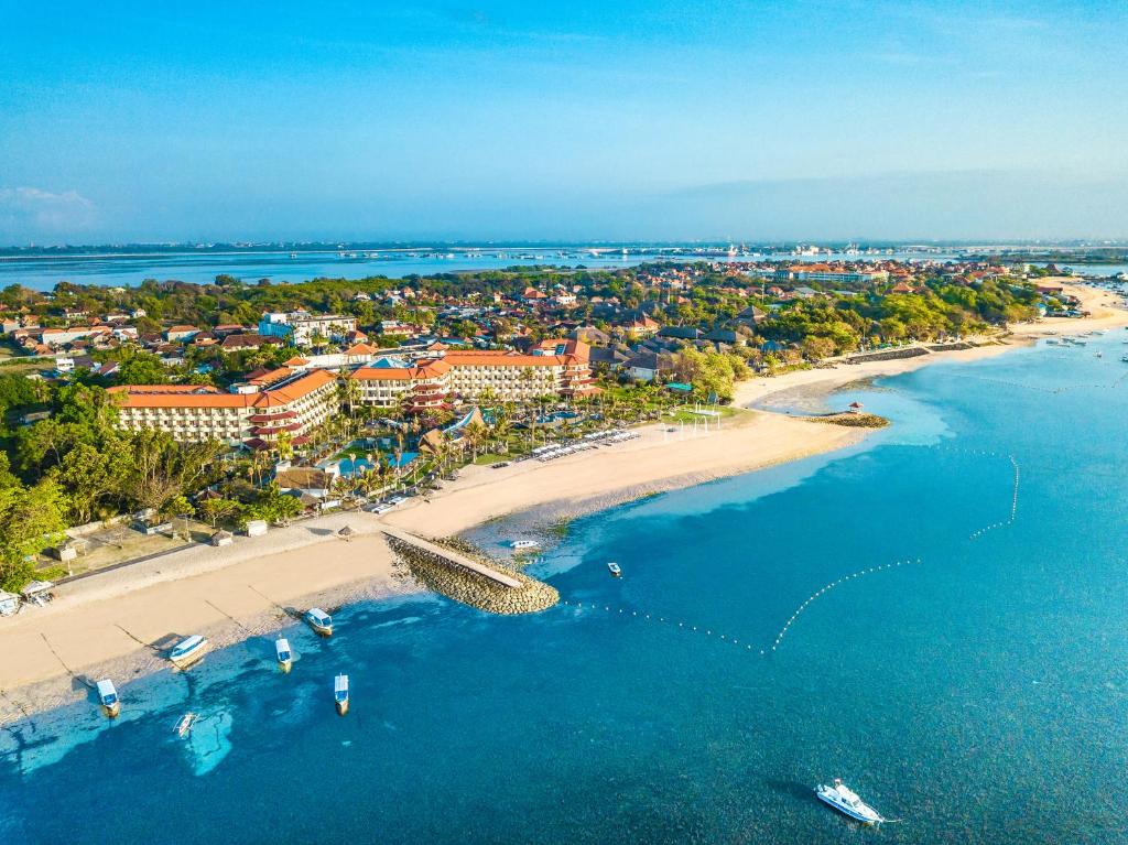 Beachfront resort with pools, tropical gardens, and ocean views at Grand Mirage Resort & Thalasso Bali, Nusa Dua