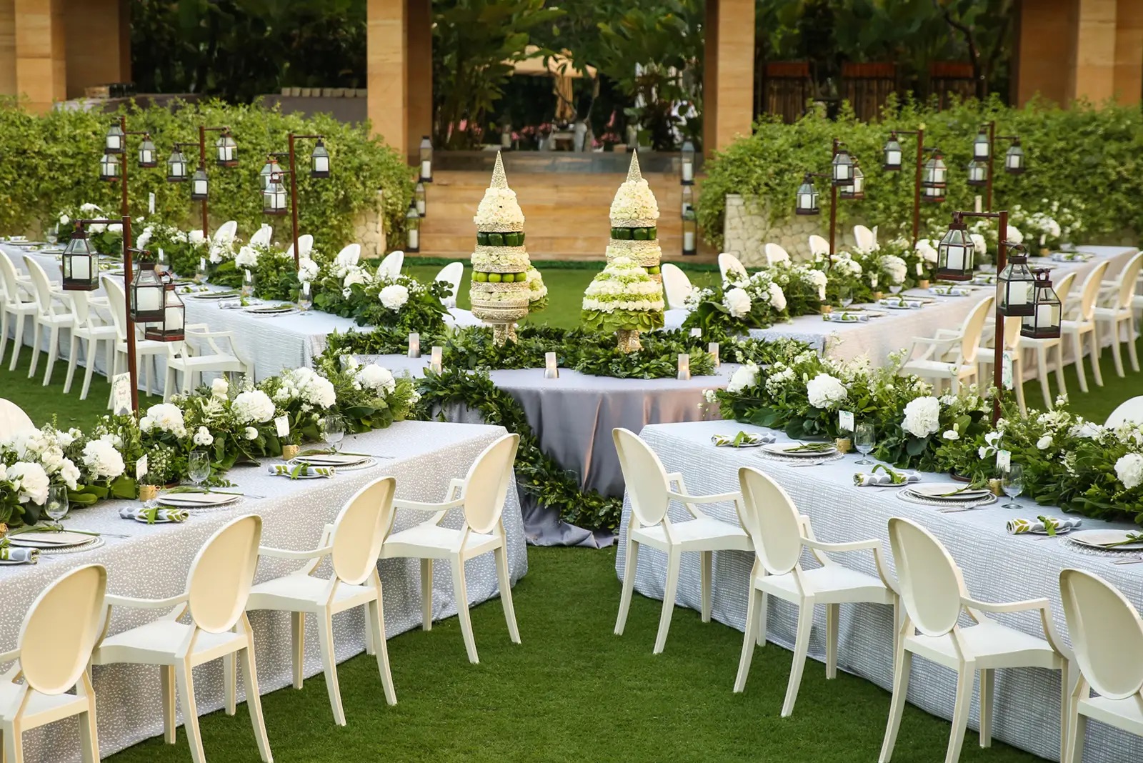 The Eden Garden reception setting at The Mulia Bali