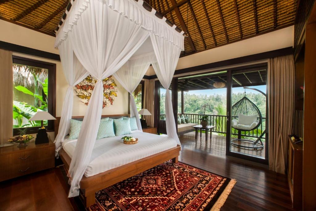 A villa surrounded by rainforest at Nandini Jungle Resort & Spa in Payangan, on the slopes of the Ayung River valley near Ubud