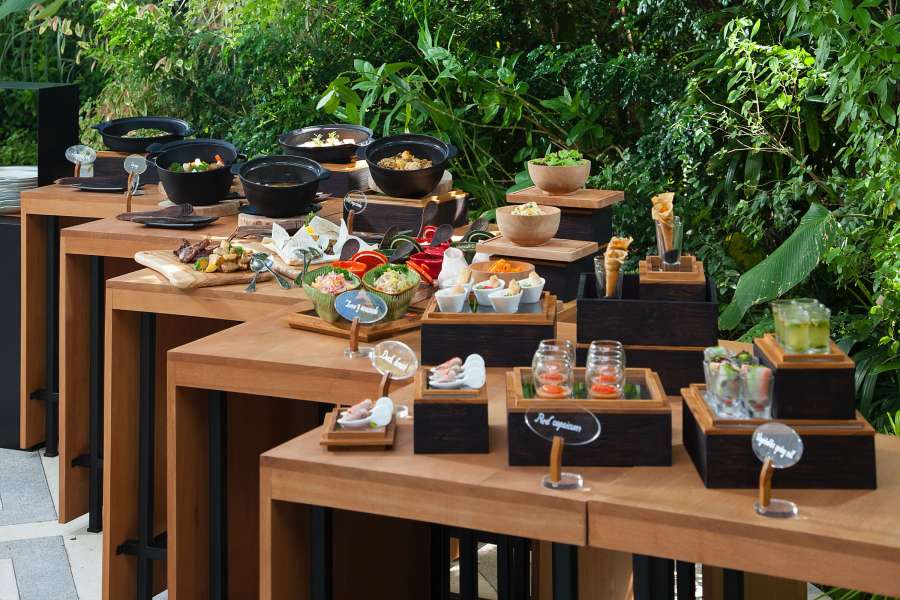 Reception buffet catering at Tirtha Uluwatu