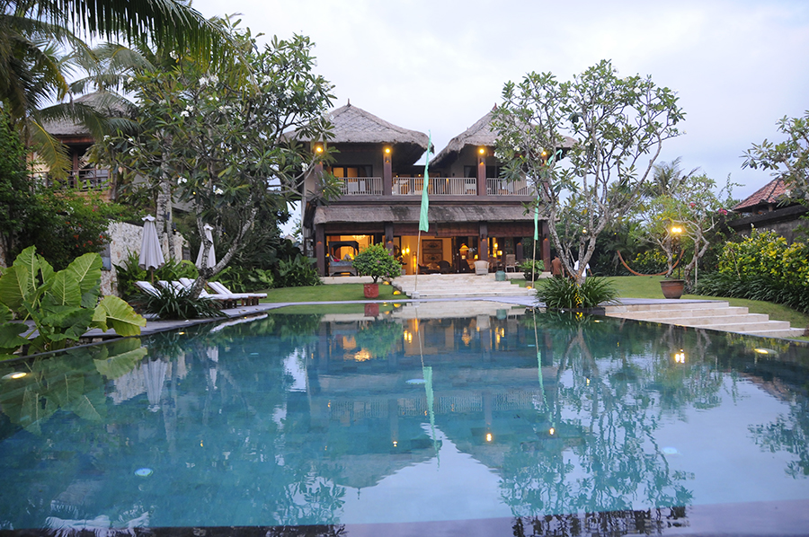 View from Pererenan beach toward Villa Waringin at Pantai Lima Estate, Canggu